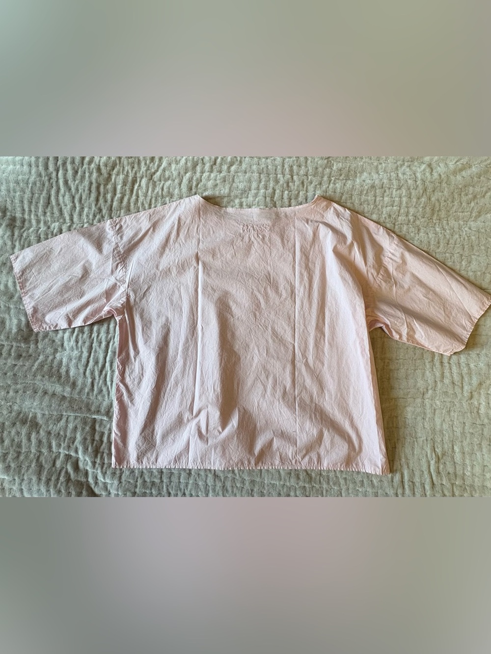 MANUELLE GUIBAL The Zani Top in Pearl Pink Parisian Boxy Blouse Cotton Poplin 0 - Picture 9 of 16